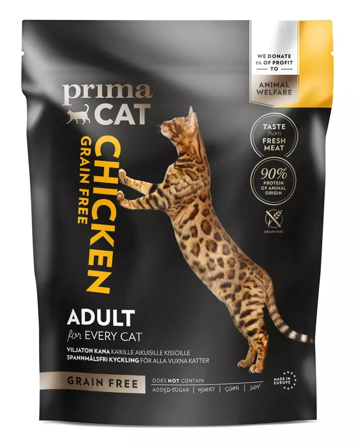 PrimaCat Viljaton kana aikuisille kissoille 1,4 kg - Kissanruoat ja herkut - 6430069580122 - 1