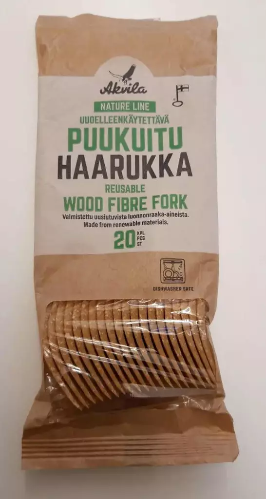 PUUKUITU HAARUKKA 17cm 20kpl/pkt - Kertakäyttöaterimet - 6416741020162 - 1