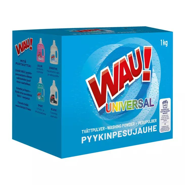 Pyykinpesujauhe Wau Universal 1kg - Pyykinpesujauheet - 6419642132262 - 1