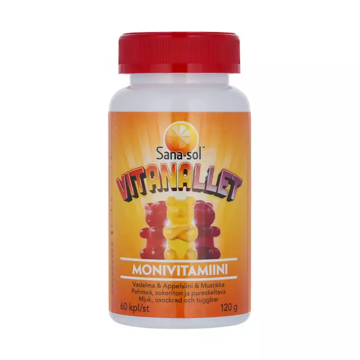 SANA-SOL VITANALLET 60KPL - Ravintolisät ja vitamiinit - 7070866017712 - 1
