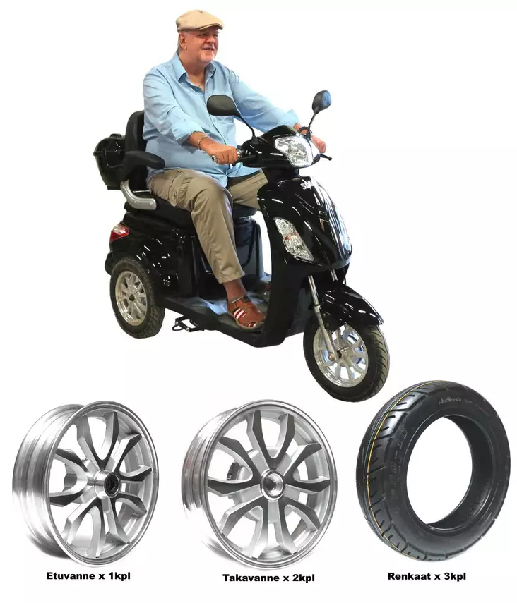 Senioriskootteri kes=C3=A4renkaat ja vanteet - Senioriskootterit - 8320012 - 1
