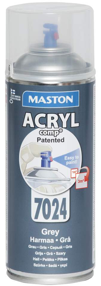 SPRAYMAALI HARMAA ACRYLCOMP 7024 400ml MASTON - Spraymaalit - 6412490023072 - 1
