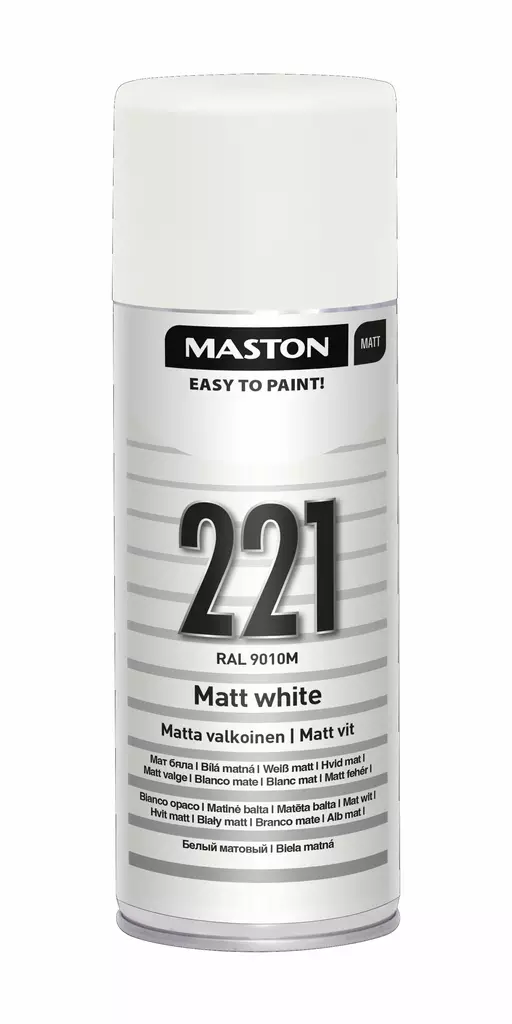 Spraymaali 100 matta valkoinen 400ml - Spraymaalit - 6412491002212 - 1