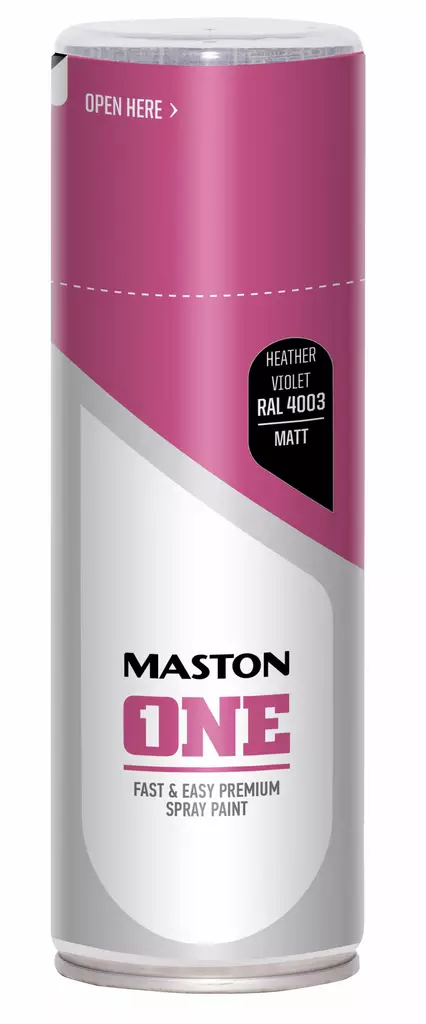 SPRAYMAALI ONE KANERVAN PUNAINEN RAL4003 400ml MASTON ACRYLCOMP MATTA - Spraymaalit - 6412490045432 - 1