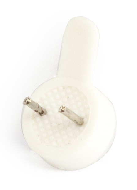 TAULUKOUKKU 6kpl/pkt Valkoinen muovi 611 HABO - Koukut, naulakot ja telineet - 7317900049002 - 1