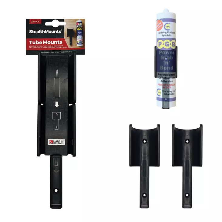 Liima- ja silikonituubien seinäkiinnikkeet. - Varastolaatikot ja säilytyskalusteet - 810155110642 - 1