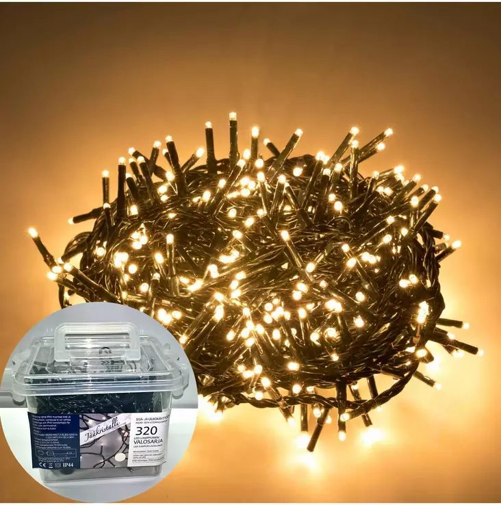 ULKOVALOSARJA LED 320Led Lämmin valkoinen - Valosarjat verkkovirta - 6438159689922 - 1