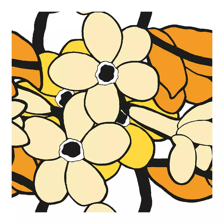 Vallila lautasliina Kukkatarha 24cm - Kahviliinat 24x24 - 7321012206222 - 1