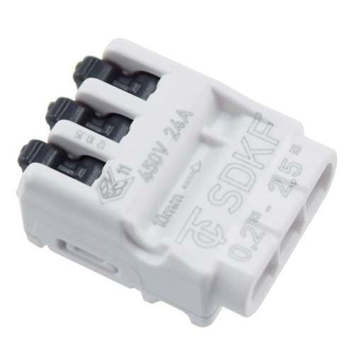 vipuliitin 3 osainen - Asennustarvikkeet, rasiat ja sulakkeet - 6438140915832 - 1