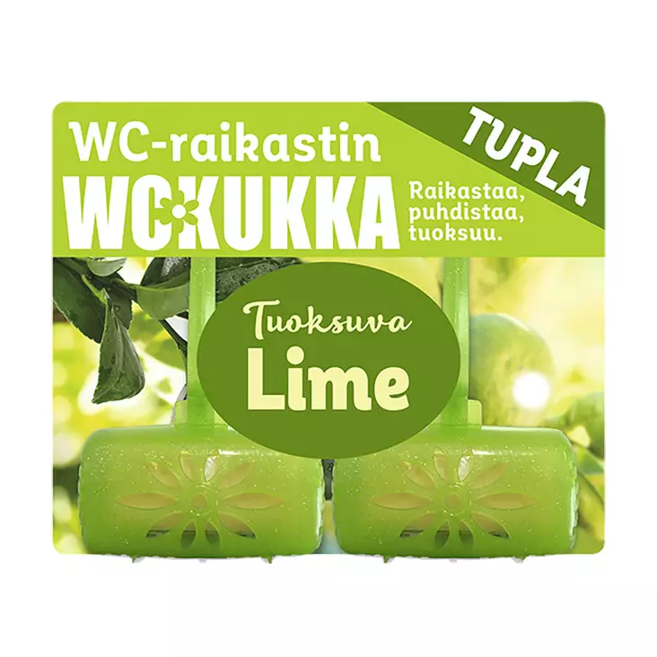 WC-KUKKA TUPLA LIME 2X50G - Huonetuoksut ja ilmanraikastimet - 7310619191802 - 1