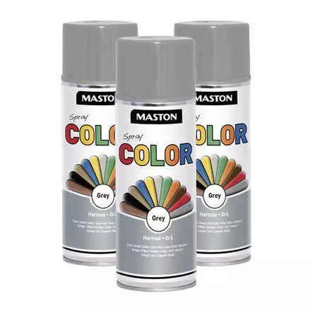 3 x Spraymaali Color Harmaa 400ml Maston - Spraymaalit - 6412490035396R3 - 1