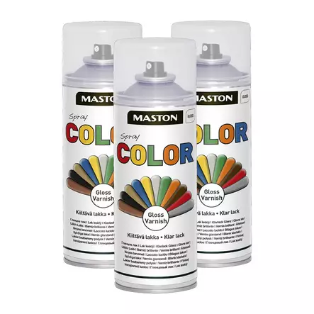 3 x Spraymaali Color Kiiltävä lakka 400m - Spraymaalit - 6412491203329R3 - 1