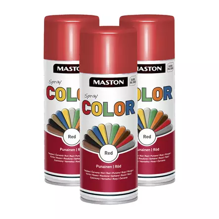3 x Spraymaali Color Punainen 400ml - Spraymaalit - 6412491208058R3 - 1