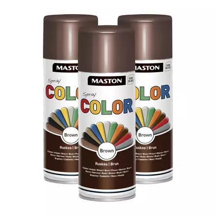 3 x Spraymaali Color Ruskea 400ml - Spraymaalit - 6412491208065R3 - 1