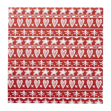 Servetti Havi Selma punainen 24cm - Kahviliinat 24x24 - 6411633327213 - 1