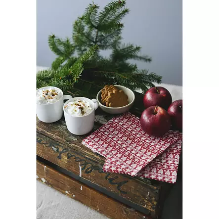 Servetti Havi Selma punainen 24cm - Kahviliinat 24x24 - 6411633327213 - 2