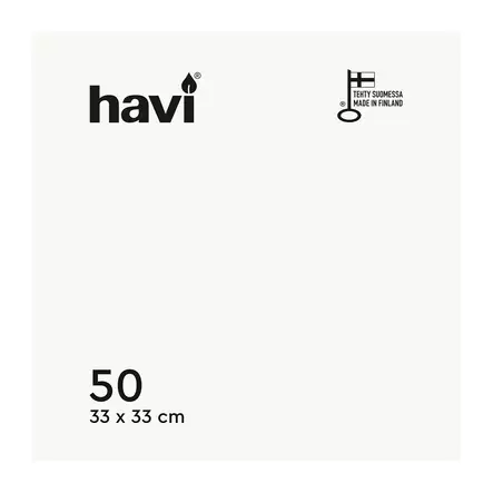 Servetti Havi valkoinen 33cm - Lounas-servetit 33x33 - 6411632601093 - 1