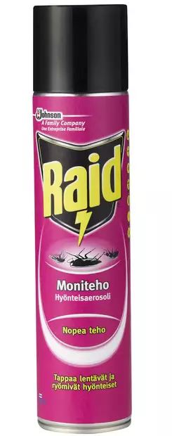 Raid Moniteho -hy=C3=B6nteiskarkote torjuu nimens=C3=A4 mukaisesti mon=
et eri hy=C3=B6nteisongelmat. Tuote tehoaa nopeasti sek=C3=A4 ry=C3=B6=
miviin ett=C3=A4 lent=C3=A4viin hy=C3=B6nteisiin. - Hyönteismyrkyt ja torjunta-aineet - 6414400022533 - 1