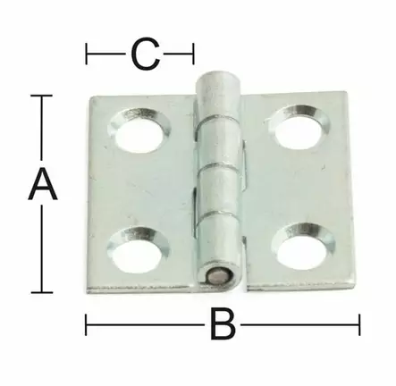 KAAPINSARANA 25x25mm TERÄS/RST 2KPL - Saranat - 7317900006753 - 2