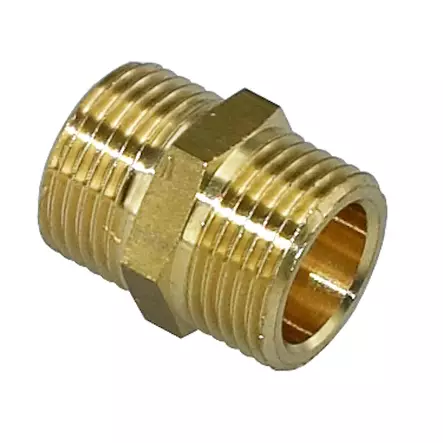 kaksoisnippa 1/2" messinki harju - Käyttövesiliittimet ja tarvikkeet - 6438140055033 - 1