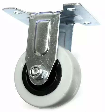 KALUSTEPYÖRÄ 50mm KIINTEÄ KUMI HARMAA - Kalustepyörät - 6438168056173 - 1