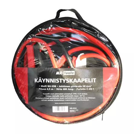 Käynnistyskaapelit 480A 4,5m 38mm² C-49 - Apukäynnistimet ja käynnistyskaapelit - 6430074697273 - 2