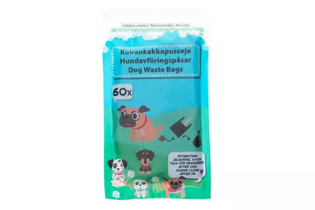 koirankakkapussi 60 kpl - Koiran ulkoilutus - 6410411964923 - 1