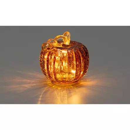 Kurpitsa LED-valoilla särölasi oranssi - Valohahmot ja valokoristeet - 6410416588513 - 2
