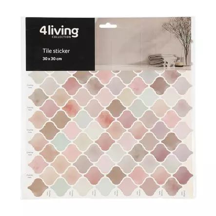 Laattatarra geometrinen ruskea/laventeli - Sisustuskalvot - 6410416526843 - 2