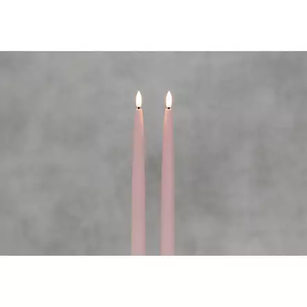 3D LED-kynttilä 2kpl 28cm vaaleanpunaine - LED-kynttilät - 6410416578743 - 2