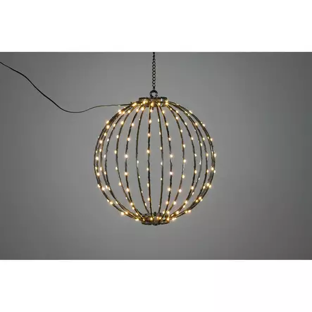 LED-valopallo 30 cm 160 LED lämminvalkoi - Valosarjat paristokäyttöiset - 6410416573113 - 2