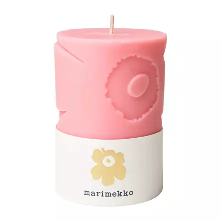 Marimekko Unikko pöytäkynttilä roosa - Pallokynttilät ja pöytäkynttilät - 6411635010083 - 1