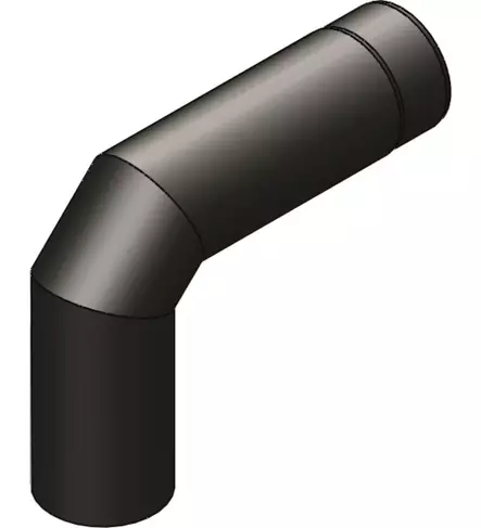 MUTKA 90AST. PITKÄ 115 MUSTA kiukaan liitosmutka Jeremias - Putkiasennus ja tiivisteet - 5900856825503 - 1