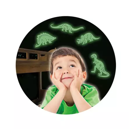 Pimeässä hohtava dinosaurustarrat - Tarrat ja kiiltokuvat - 8714627002713 - 2