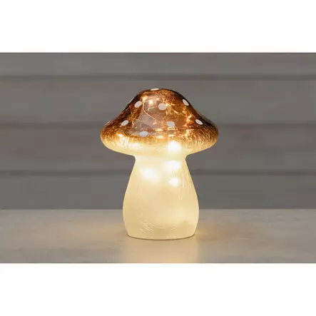 Särölasi Sieni LED-valoilla ruskea - Valohahmot ja valokoristeet - 6410416574103 - 1