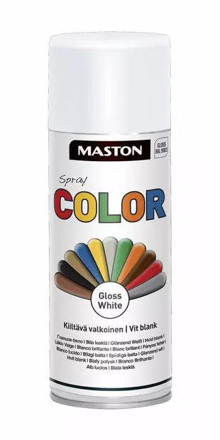 Spraymaali Color Kiiltävä valkoinen 400m - Spraymaalit - 6412491202223 - 1