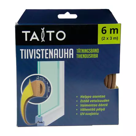 TIIVISTENAUHA D 2x3m RUSKEA TAITO - Ikkuna- ja ovitiivisteet - 6416096305723 - 1