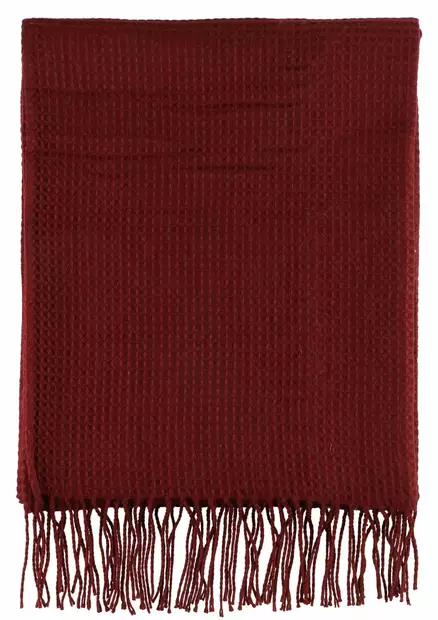 TORKKUPEITTO Moss 127 x 152 cm viininpunainen - Torkkupeitot - 6410416100463 - 1