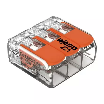 Wago 3-Nap liitin 8 kpl 6mm2 - Pistorasiat, haaroittimet ja kytkimet - 4066966001693 - 2