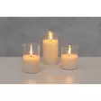 Lasikynttilät 3 kpl 3D Milton - LED-kynttilät - 6410416482323 - 1