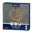 LED-valopallo 30 cm 160 LED lämminvalkoi - Valosarjat paristokäyttöiset - 6410416573113 - 3
