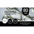ULKOVALOSARJA LED 80Led Kylmä valkoinen - Valosarjat paristokäyttöiset - 6438159128803 - 1
