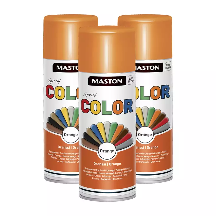 3 x Spraymaali Color Oranssi 400ml - Spraymaalit - 6412491208041R3 - 1