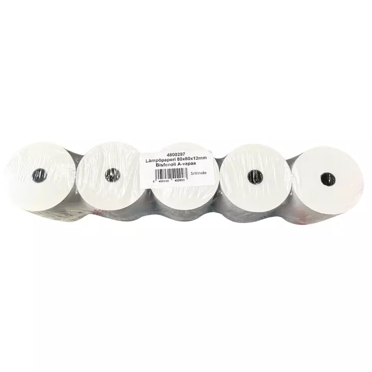 Kuittirulla 80x80x12mm 75m 5kpl. - Toimistopaperit ja kirjekuoret - 6405048402993 - 1