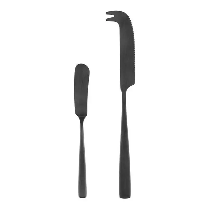 Juustoveitsi musta 2kpl - Keittiöveitset, sakset ja leikkuulaudat - 6410413320543 - 1