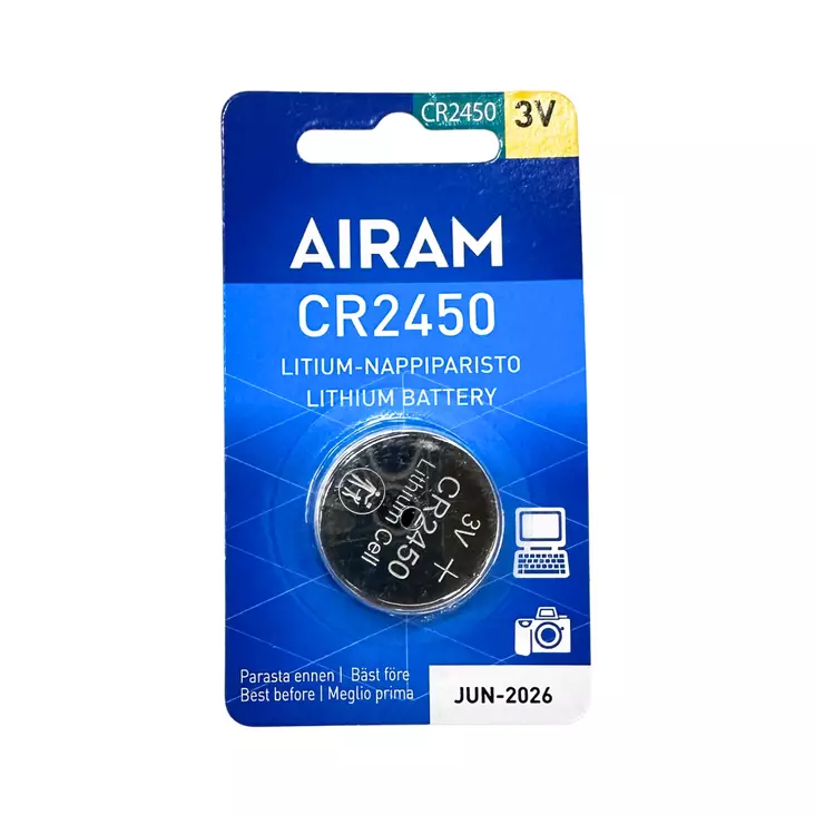 Airam CR2450 nappiparisto - Nappiparistot - 6435200230843 - 1