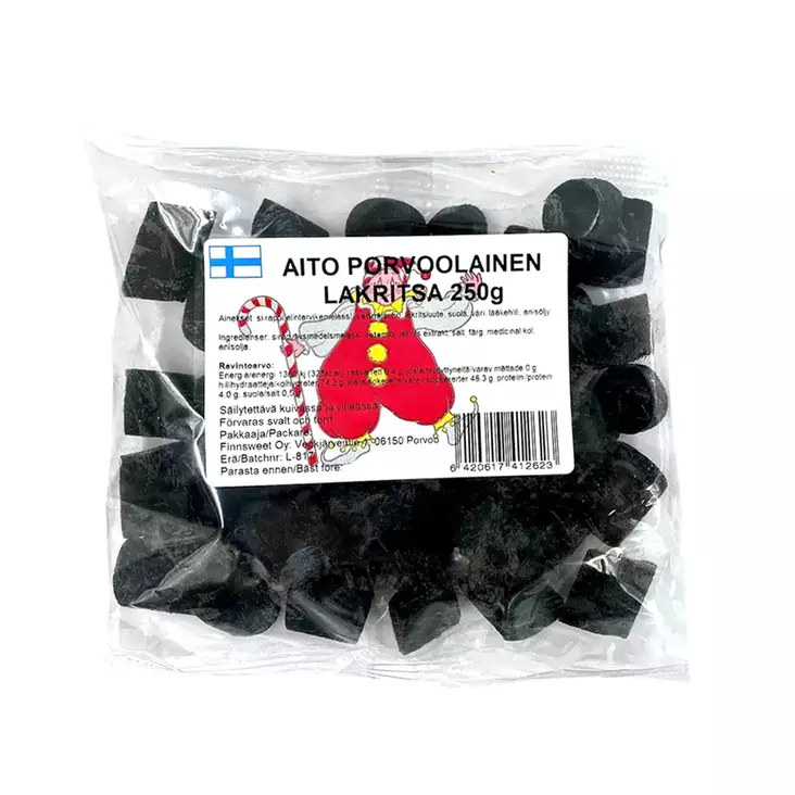 AITO PORVOOLAINEN LAKRITSI 250G TIVOLI - Makeiset ja naposteltavat - 6420617412623 - 1