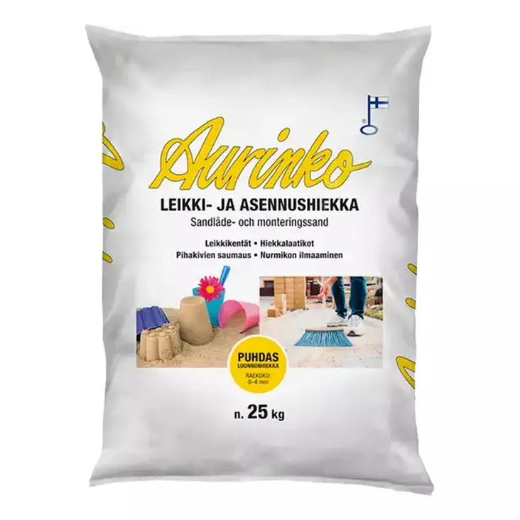 ASENNUS- JA LEIKKIHIEKKA 25KG - Hiekoitushiekat ja hiekoitussepelit - 6413972106993 - 1