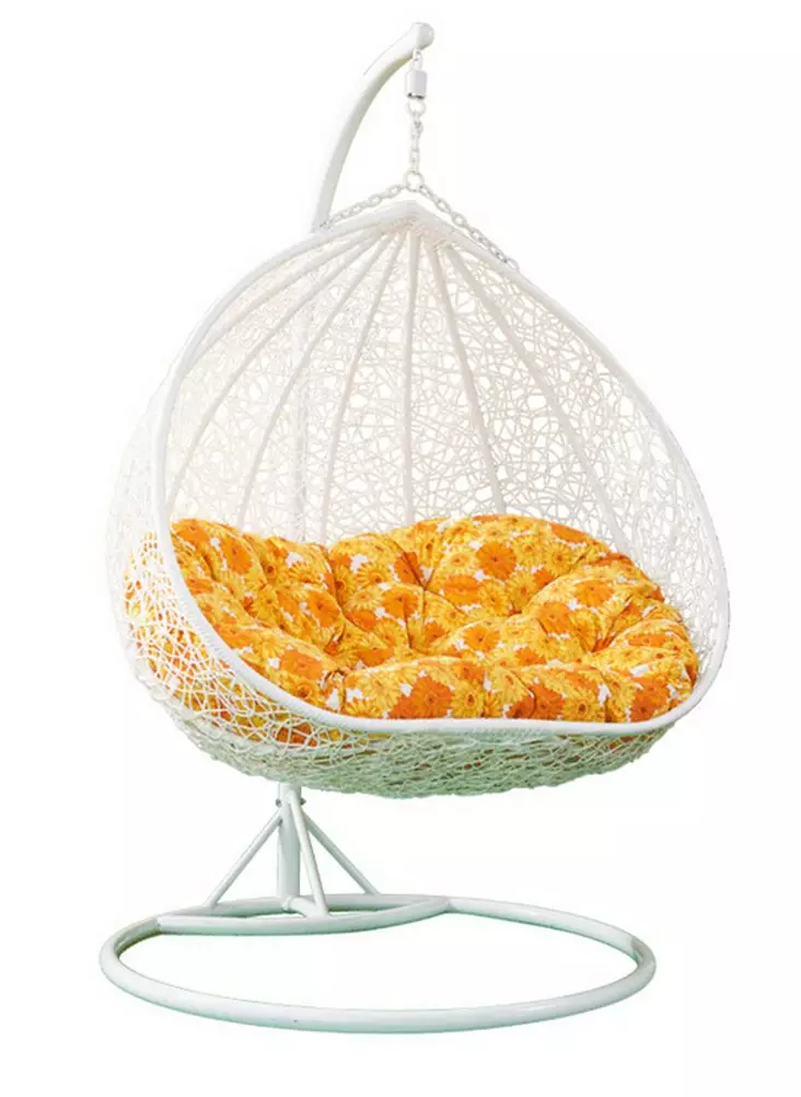 Bahama riipputuoli kahdelle valkoinen telineellä - Riipputuolit - 6438168100333 - 1