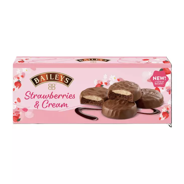Baileys Strawberry Creams keksit 128g - Leivät, keksit ja leivonnaiset - 5060250347183 - 1